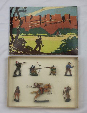 Elastolin Set #7063-7 Cowboys and Indians (1 of 1)