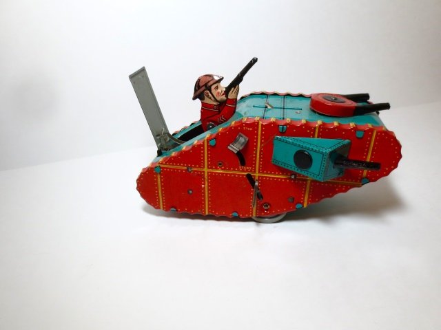 Marx Doughboy Tank Wind-up Tin Toy (1 of 1)