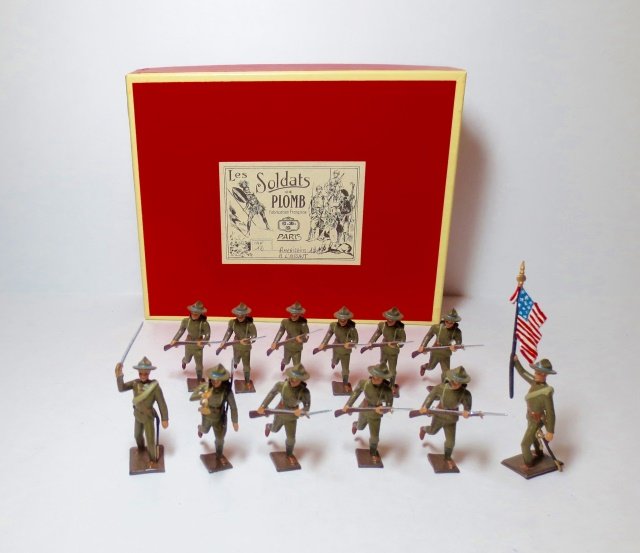 Mignot Americans 1917 A L'Assaut: 12 pieces. Untied in original box. Excellent condition. Box excellent.
