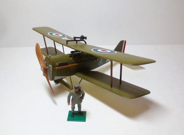 Custom Made Biplane Wooden Aircraft With One: Lead Figure. 2 pieces. Unboxed. Post War. Excellent condition.