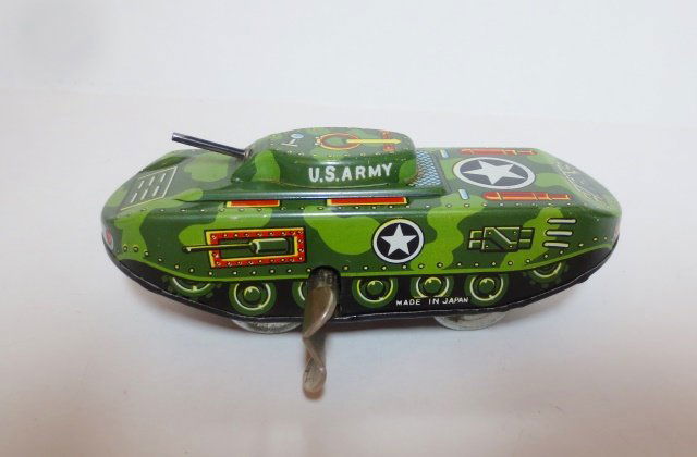 Marx Wind-Up Tin U.S. Army Tank (1 of 1)