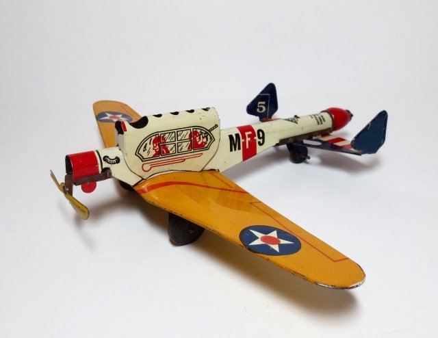 Gotham Tin Spring Action Airplane (1 of 1)