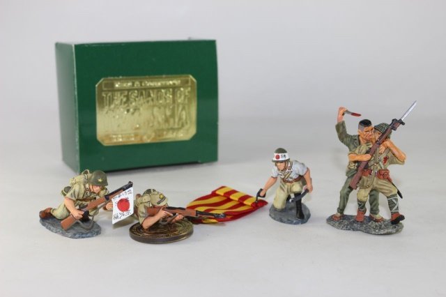 King And Country IWJ-08 IWJ-16 Sands of Iwo Jima: Japanese. Near Mint With Very Good 5 Pieces