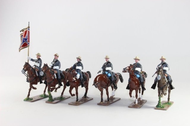 Confederate Cavalry: Excellent Condition, No Box 6 Pieces