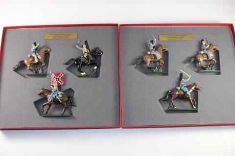 Tradition #917 Confederate Cavalry: with Standard Excellent with Box 6 Pieces