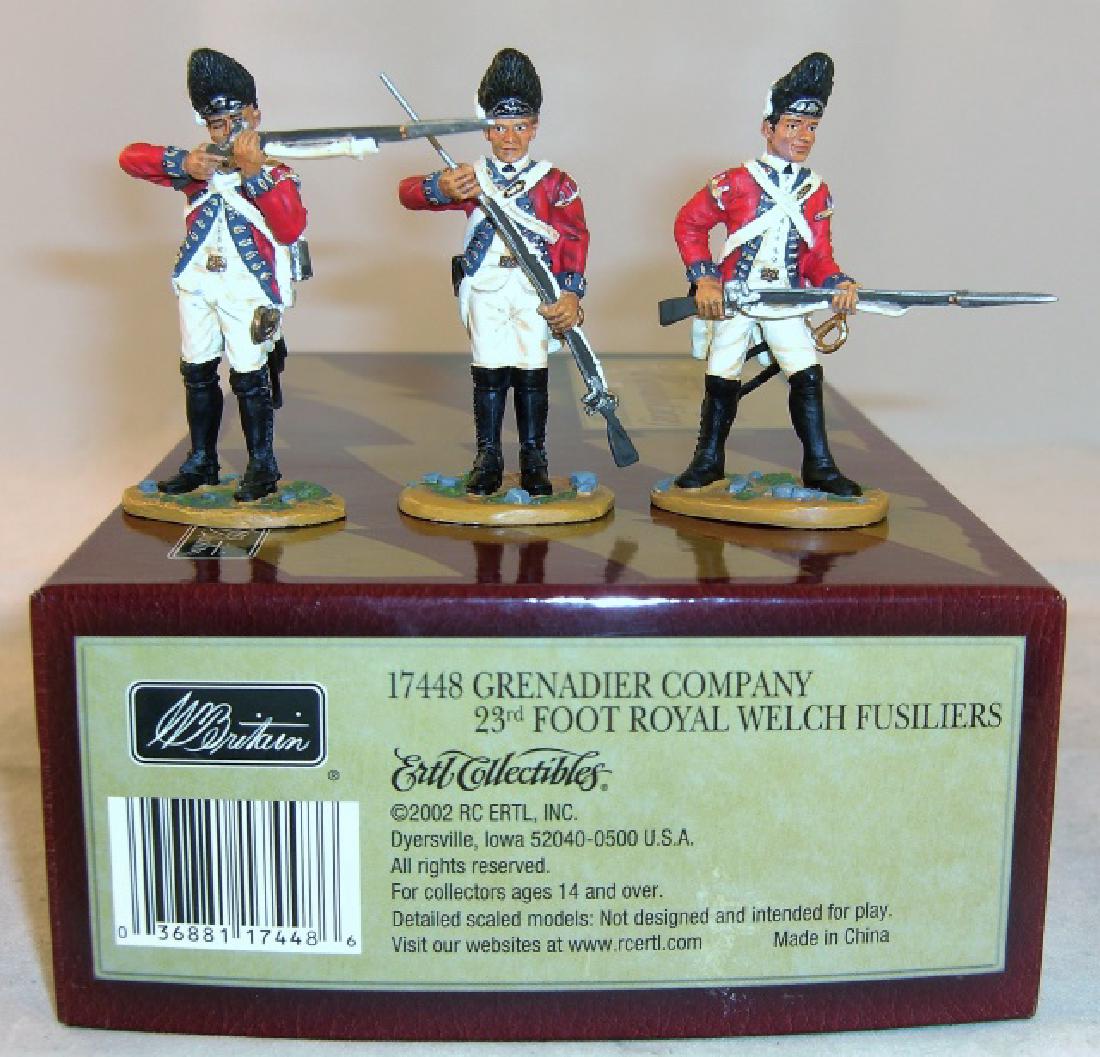 Britains American Revolution: #17448 Grenadier Company 23rd Foot Royal Welch Fusiliers; 3 figures; excellent in excellent box