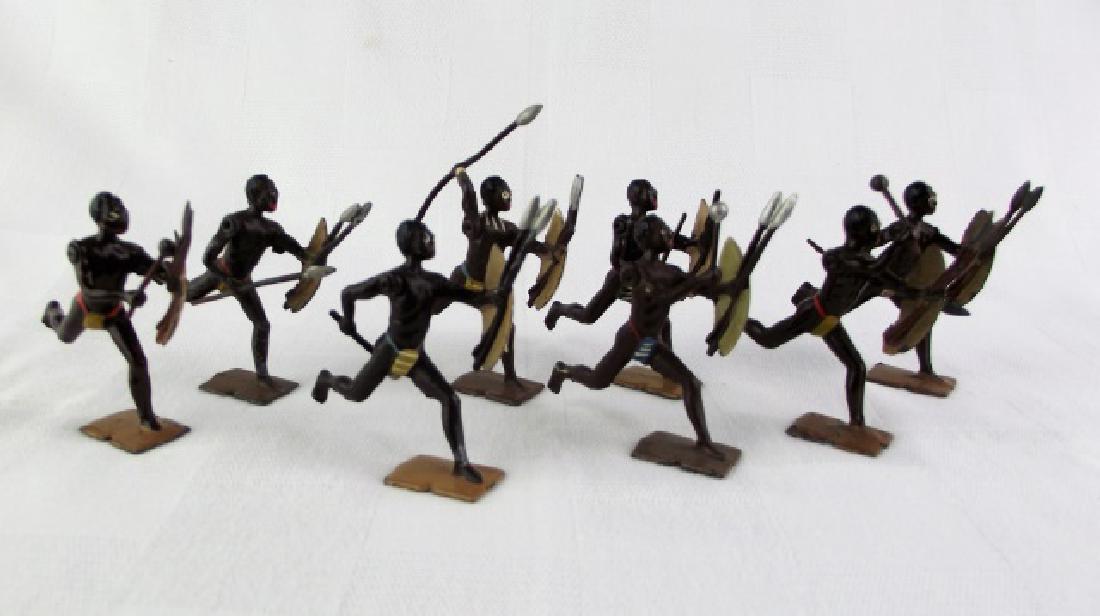Britains Zulu Warriors Collection: 7 pieces very good condition. One spear point missing.