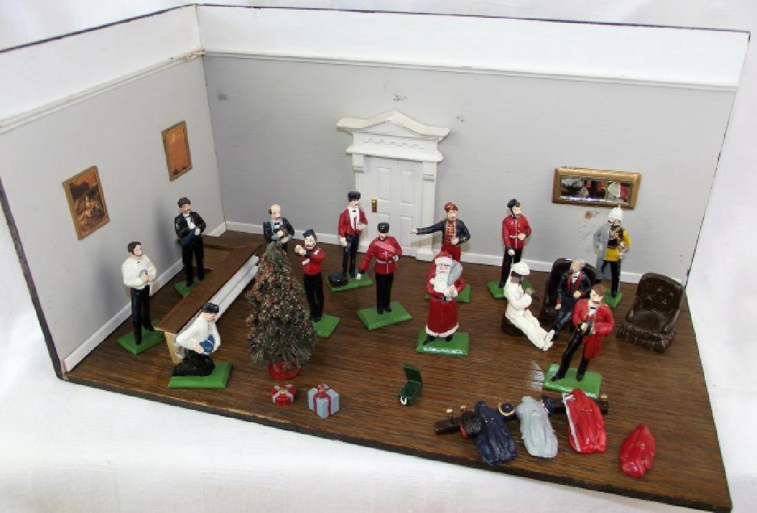 Caberfeidh Mess Dress Series Christmas Diorama: Huge set, 24 pieces. some paint chips otherwise very good to excellent.