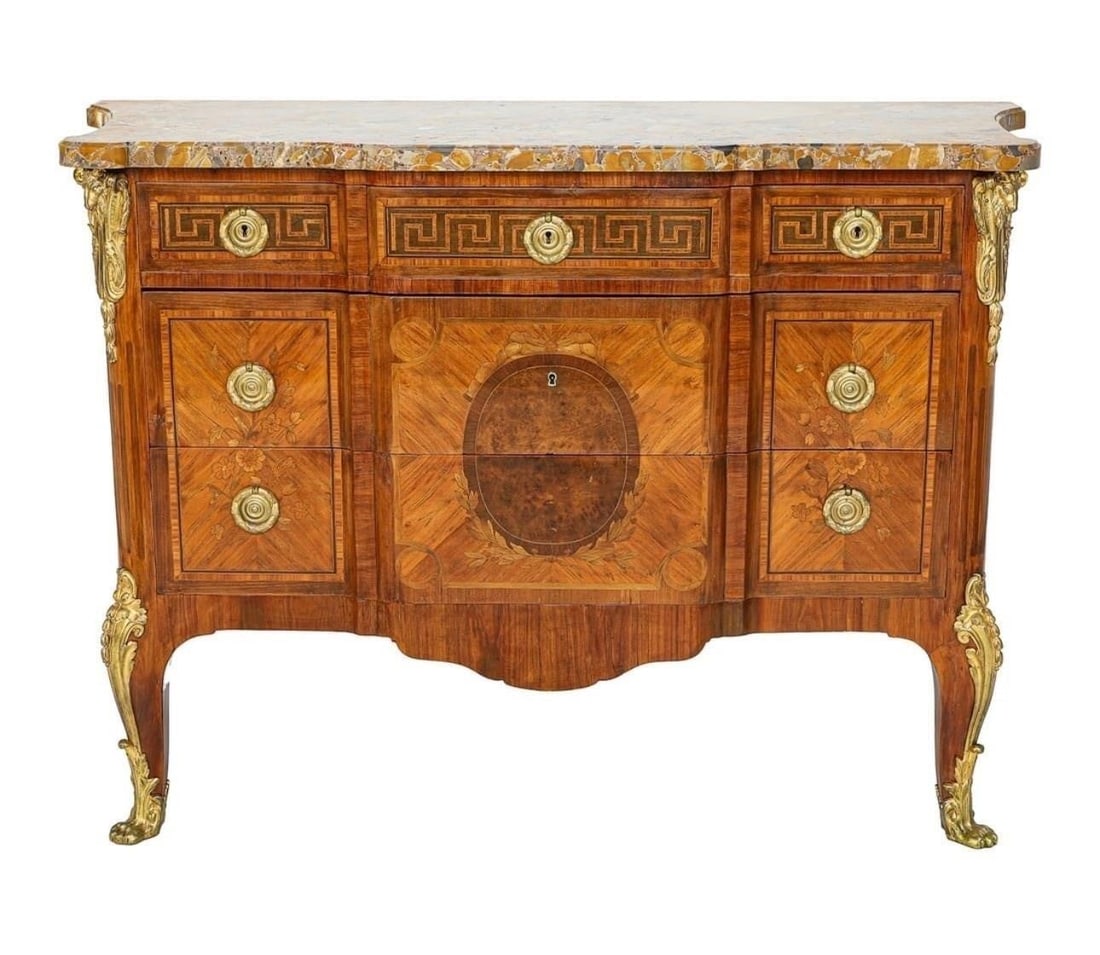 French Transitional Bronze Ormolu Commode (1 of 11)