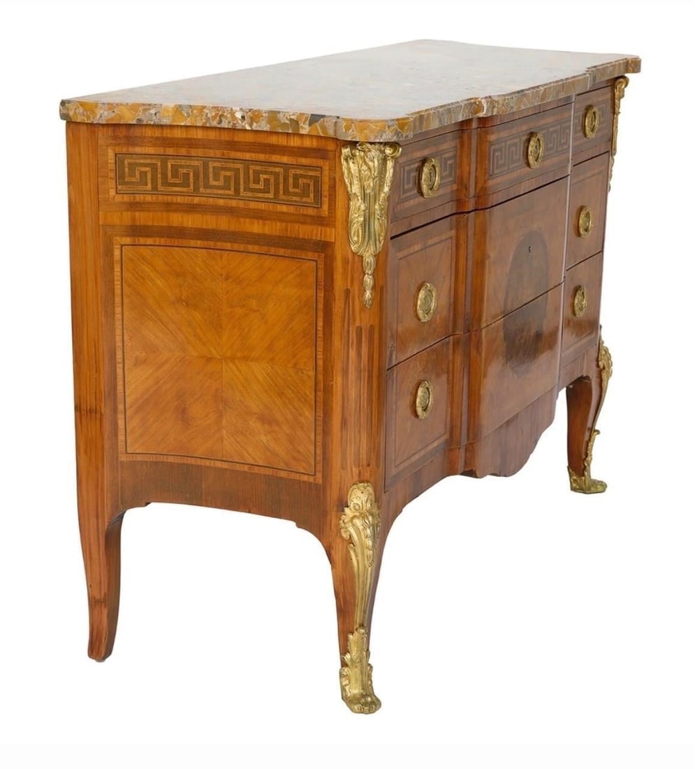 French Transitional Bronze Ormolu Commode - 3