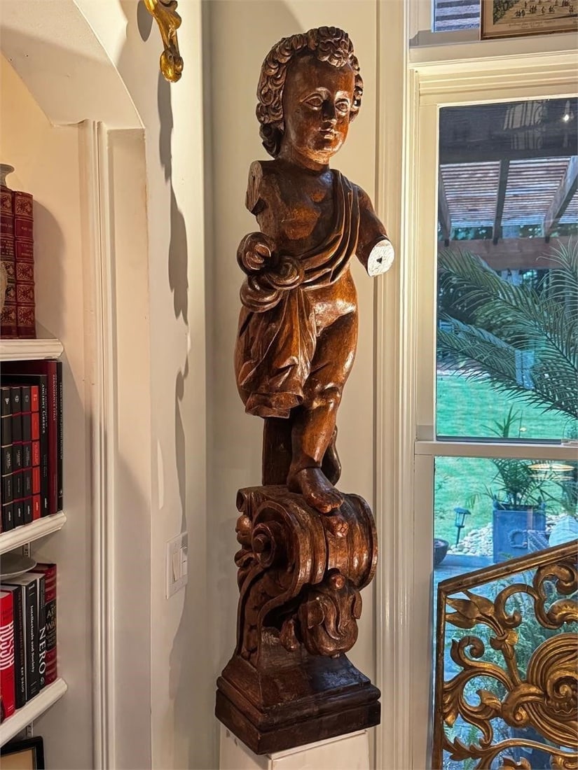 Large 18th Century Italian Carved Walnut Figure (1 of 16)