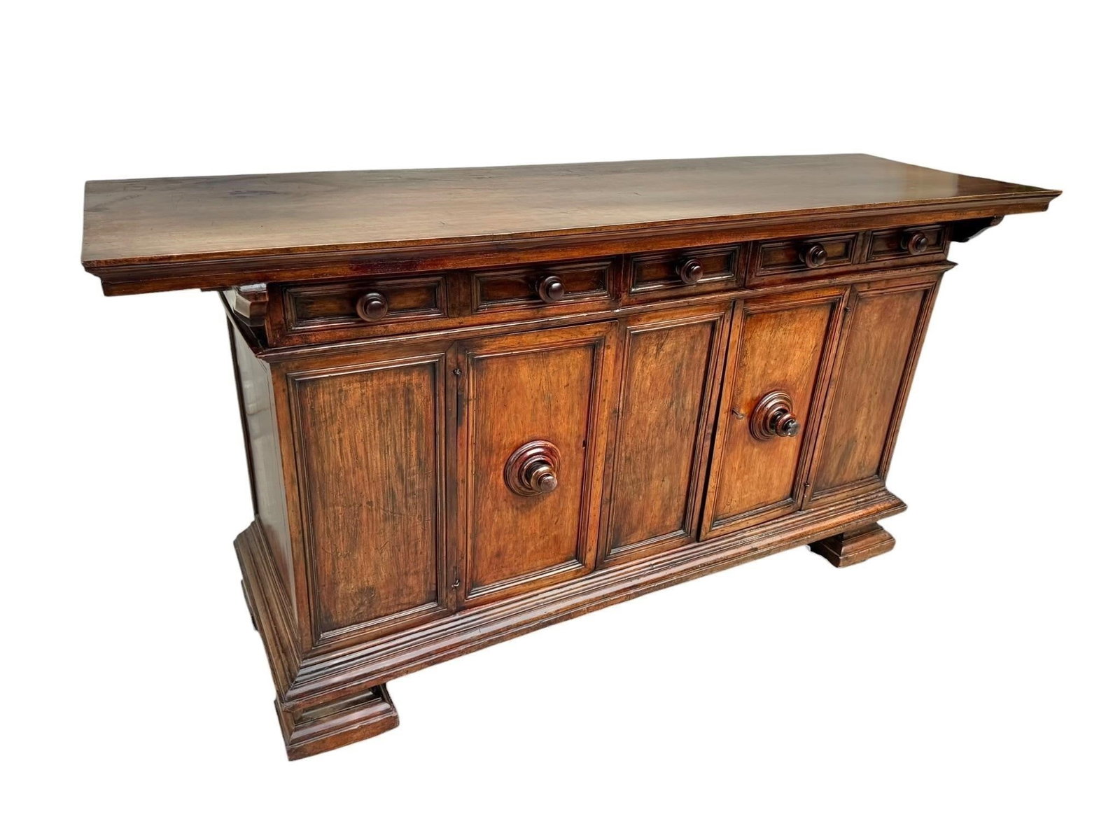 18th c. Italian Baroque Walnut Enfilade Buffet (1 of 11)