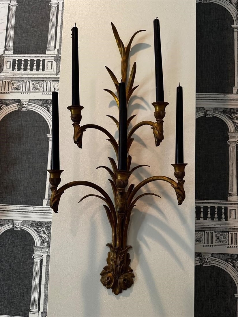 Pair Gilt Bronze NapoleÃ³n III Eagle Sconces - 11