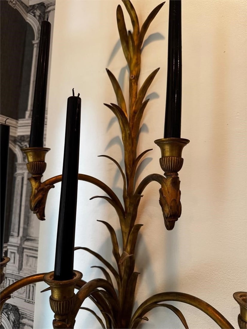 Pair Gilt Bronze NapoleÃ³n III Eagle Sconces - 3