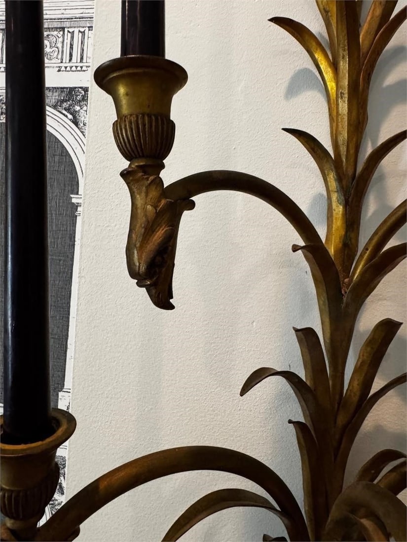 Pair Gilt Bronze NapoleÃ³n III Eagle Sconces - 6