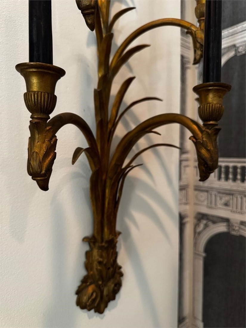 Pair Gilt Bronze NapoleÃ³n III Eagle Sconces - 9