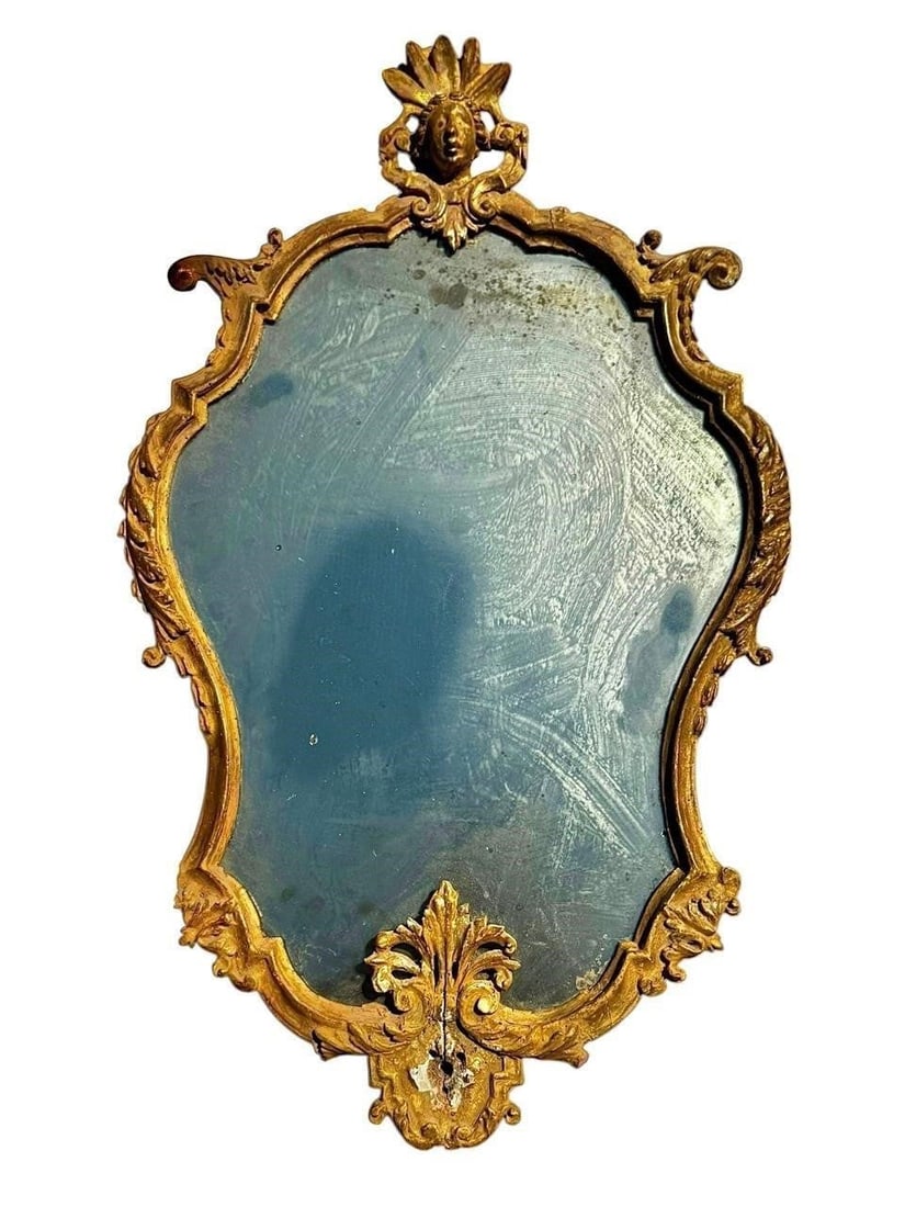 Fine 17th c.Spanish Baroque period Giltwood Mirror (1 of 13)