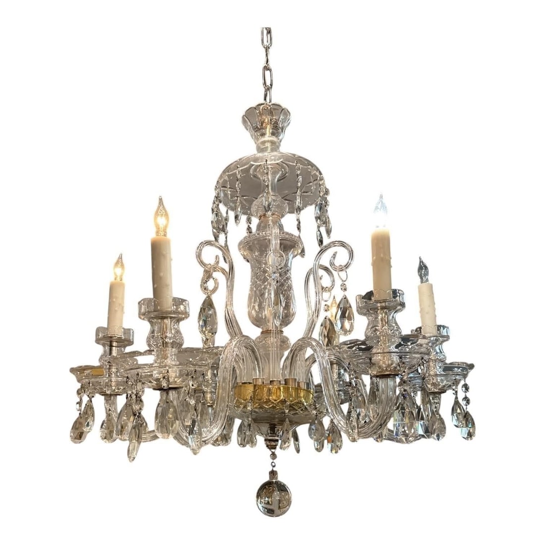 English Waterford Style Chandelier (1 of 4)