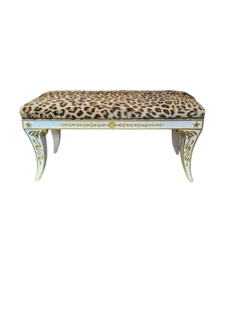 Italian Neo-classical Leopard Bench - 3
