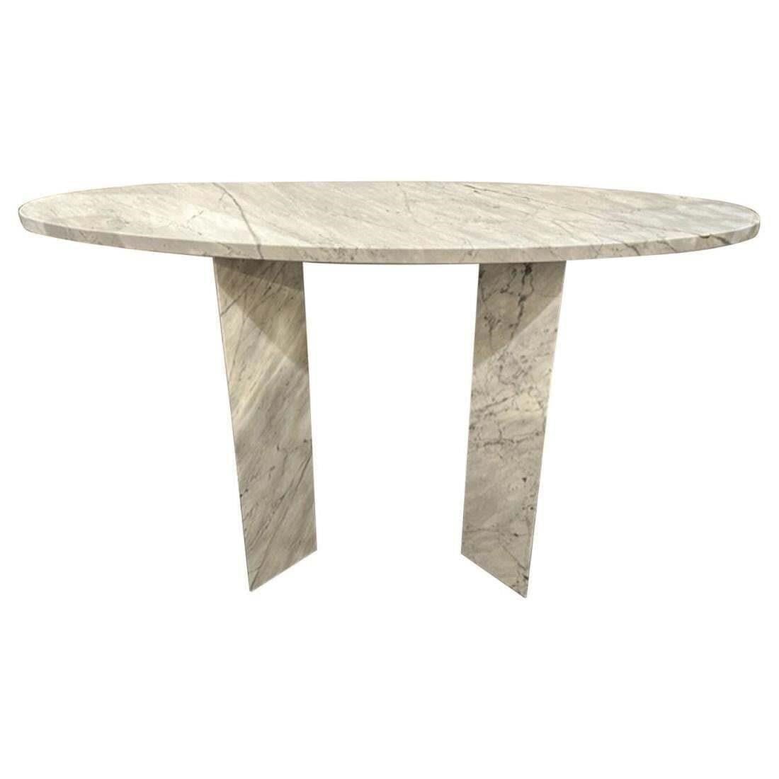 Italian Designer Carrara Marble Console (1 of 1)