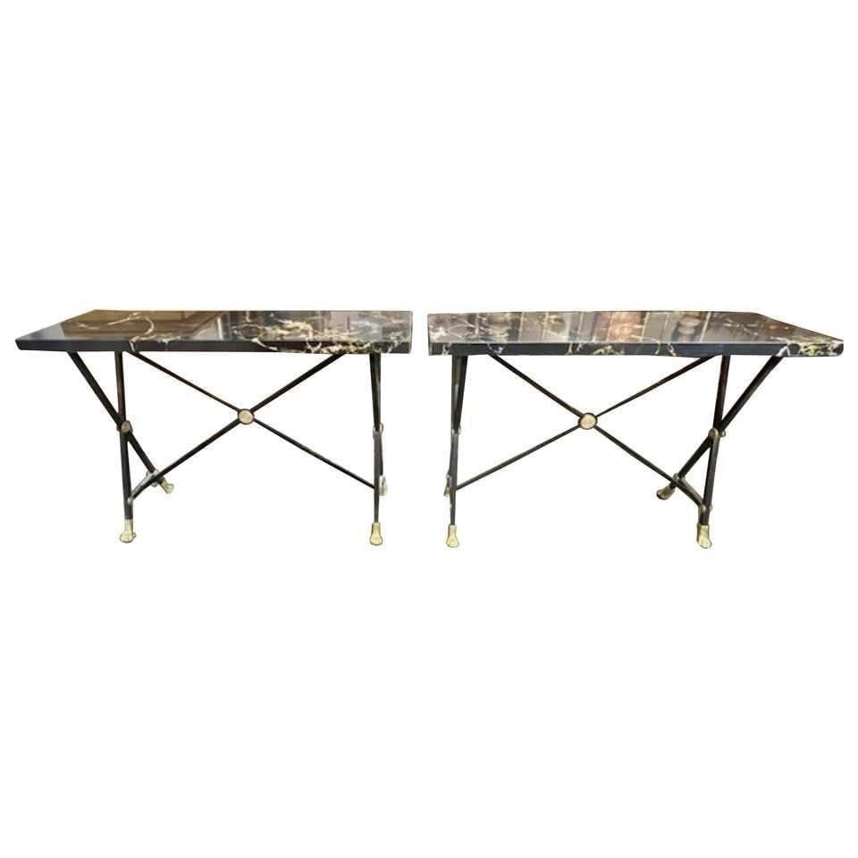 Pair of Jansen Manner Steel Consoles (1 of 7)