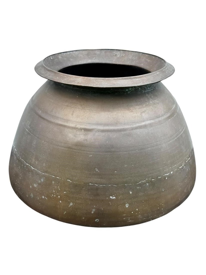 Large solid Bronze Indian Urn Jardiniere (1 of 7)