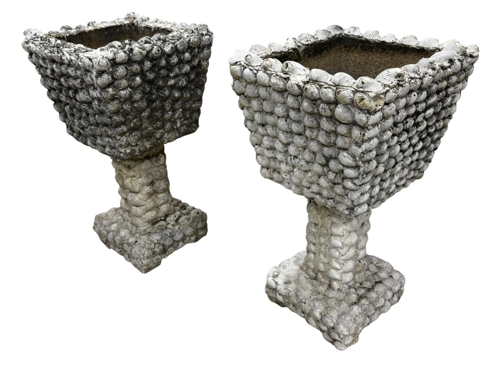 Large French 1950s Shell Encrusted Jardinieres (1 of 7)