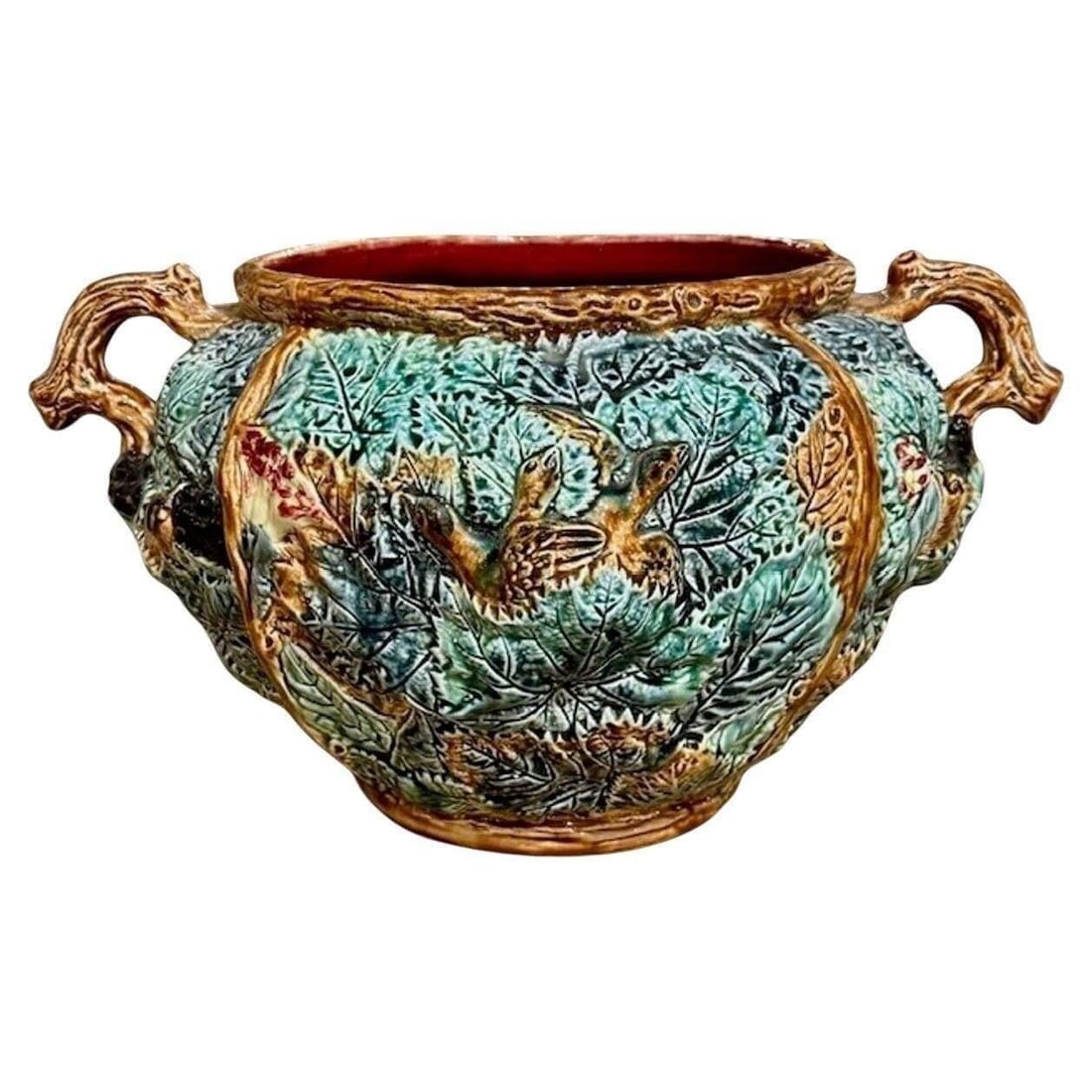 19th c. French Majolica Jardinere (1 of 4)