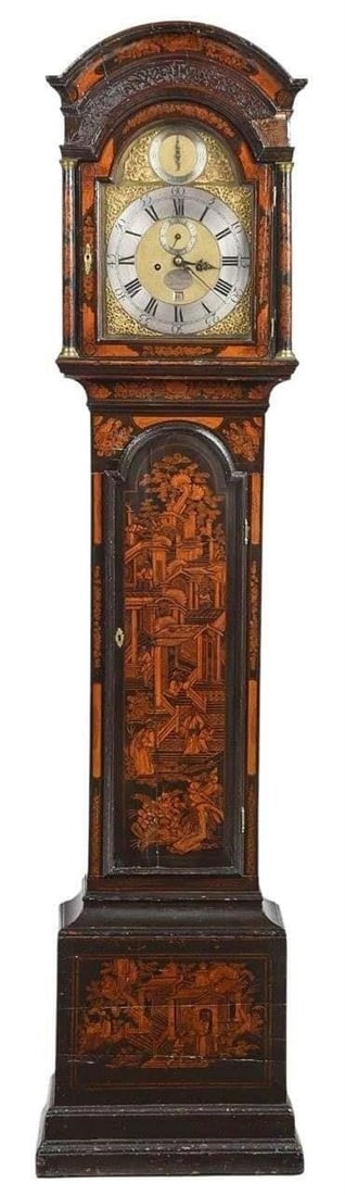 18th c. English Chinoiserie Longcase Clock (1 of 6)