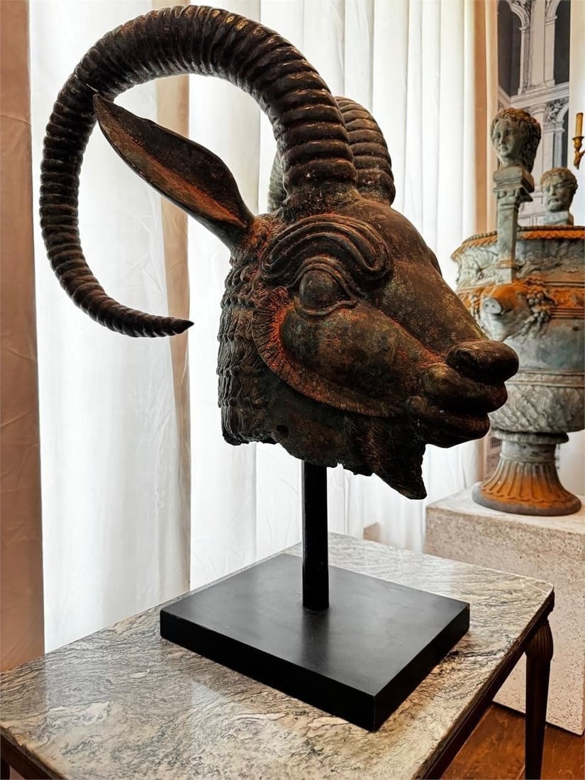 Large Bronze Ptolemaic style Ram Head (1 of 8)
