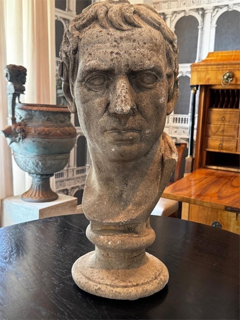 Antique cast stone Bust of Lucius Sulla (1 of 9)