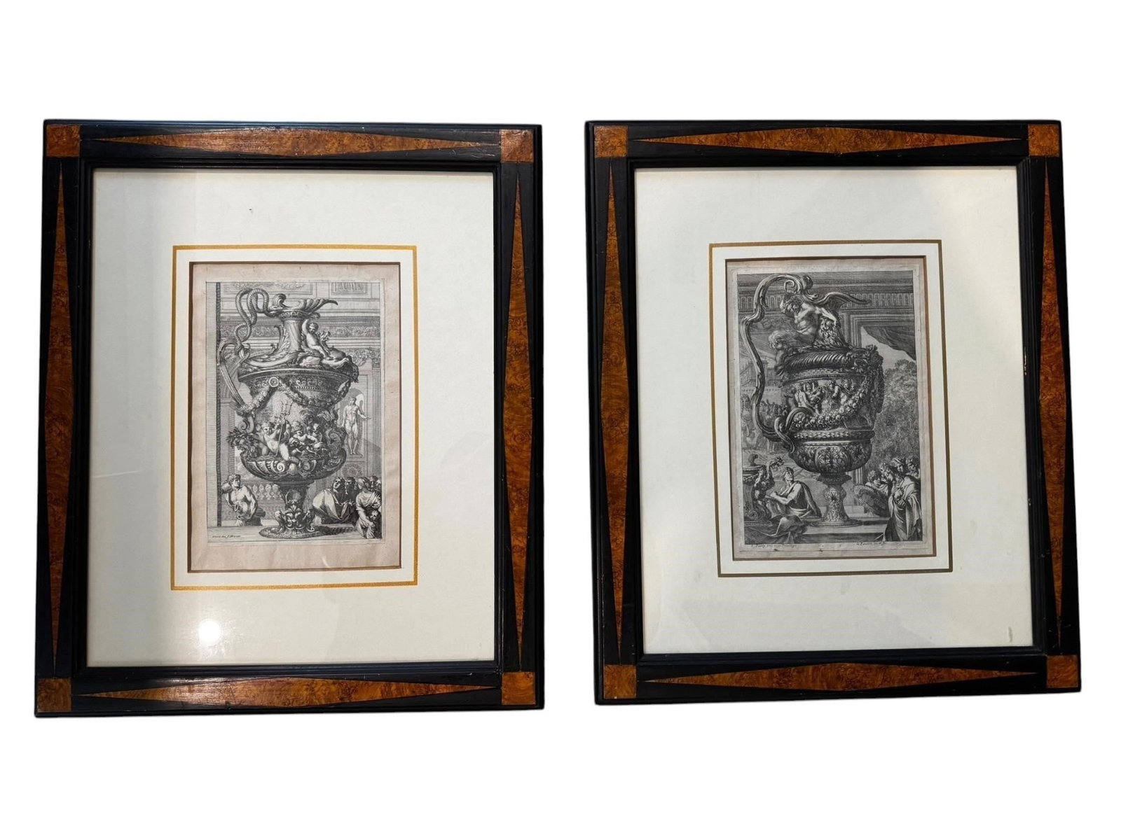 Pair 17th century Classical Engravings Le Potre (1 of 16)
