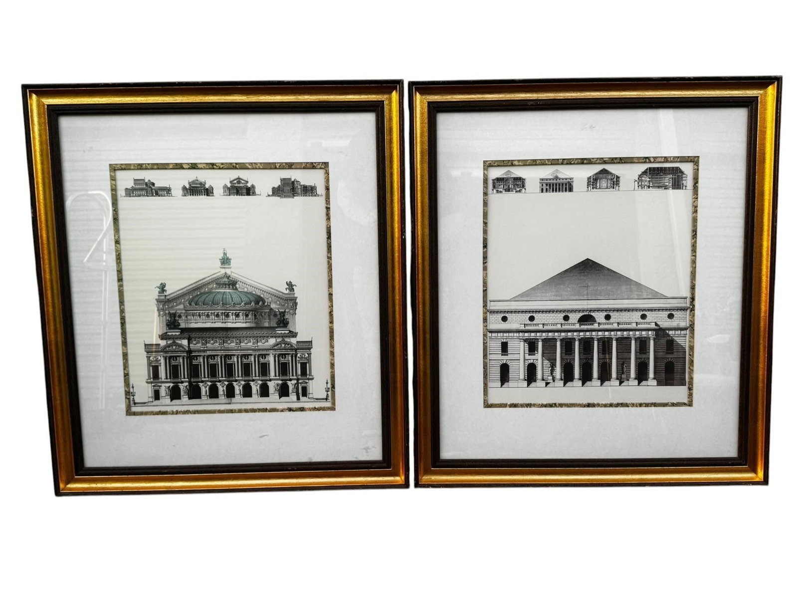 Pair modern Neoclassical architectural prints (1 of 6)