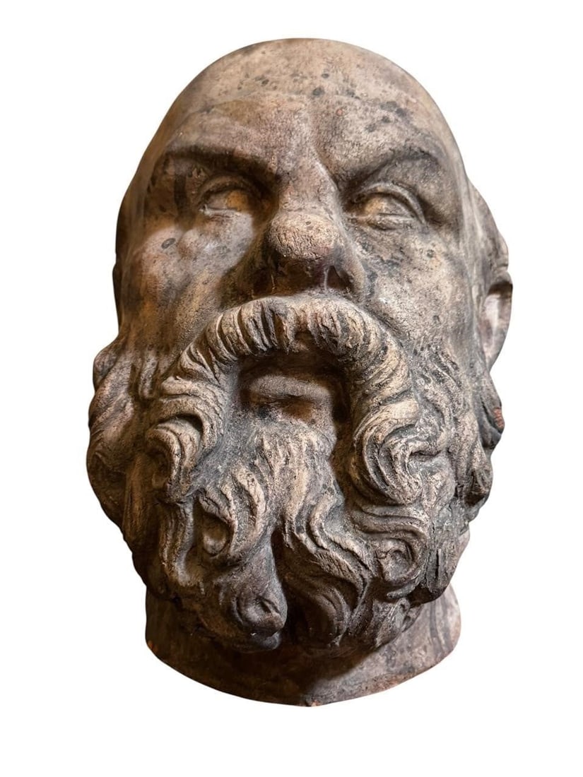Vintage Terracotta Philosopher Bust (1 of 10)