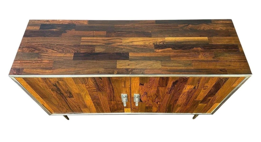 MCM Patchwork Oak Side Cabinet - 4