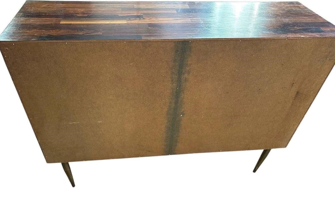 MCM Patchwork Oak Side Cabinet - 5