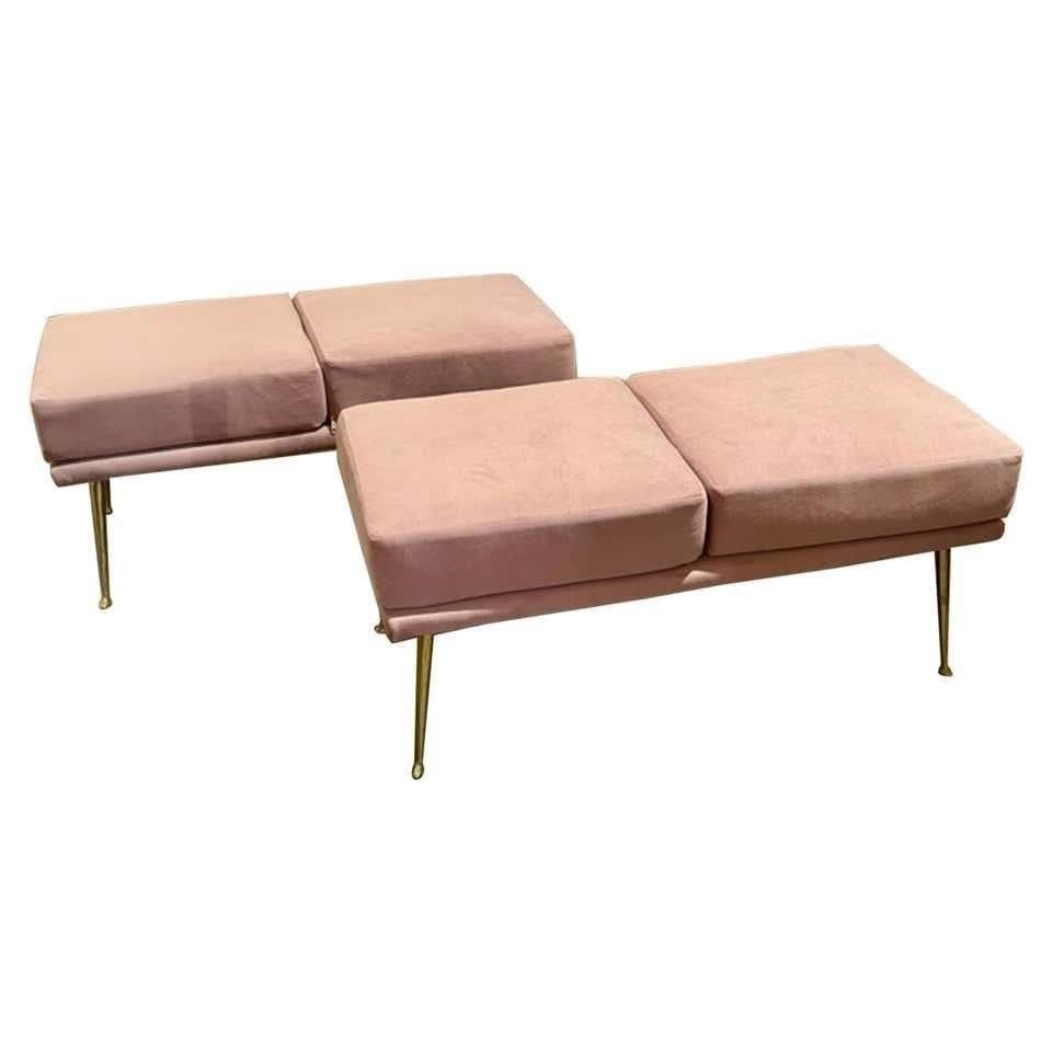 Pair of Italian Marco Zanuso Style Ottomans (1 of 3)