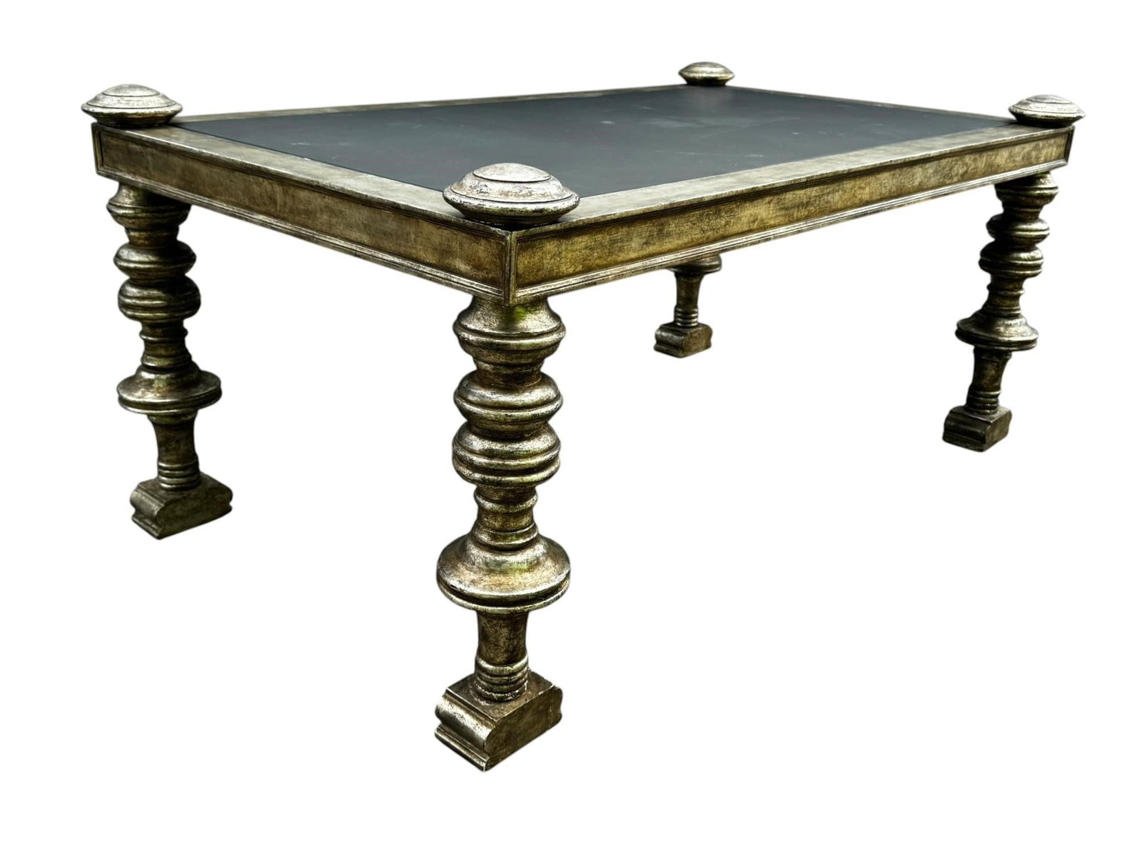 Quatrain Fournier Silver Leaf Slate Coffee Table (1 of 10)