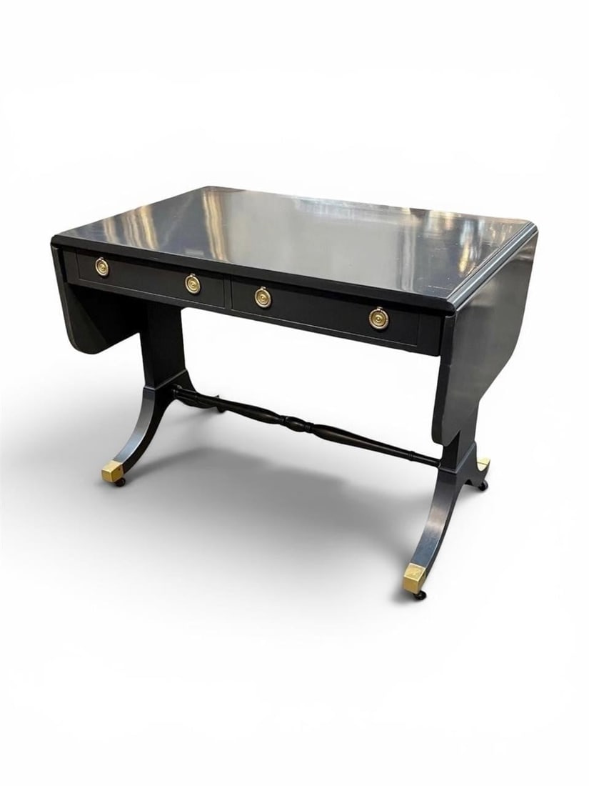 Vintage Baker Drop Leaf Table: This lot is located in Dallas, TX May have age appropriate wear with use such as marks in the finish, scratches, scuffs etc. Please review photos carefully and ask questions prior to