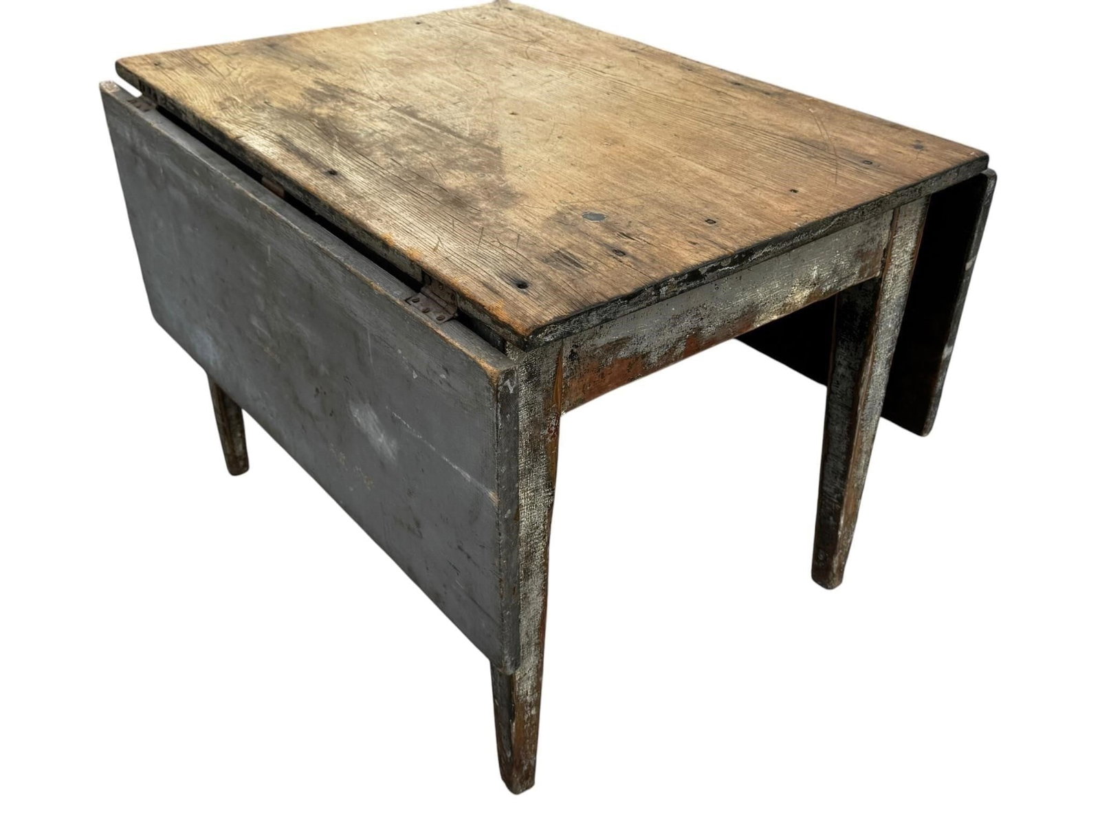 19th c. Swedish Painted Drop Leaf Dining Table - 3