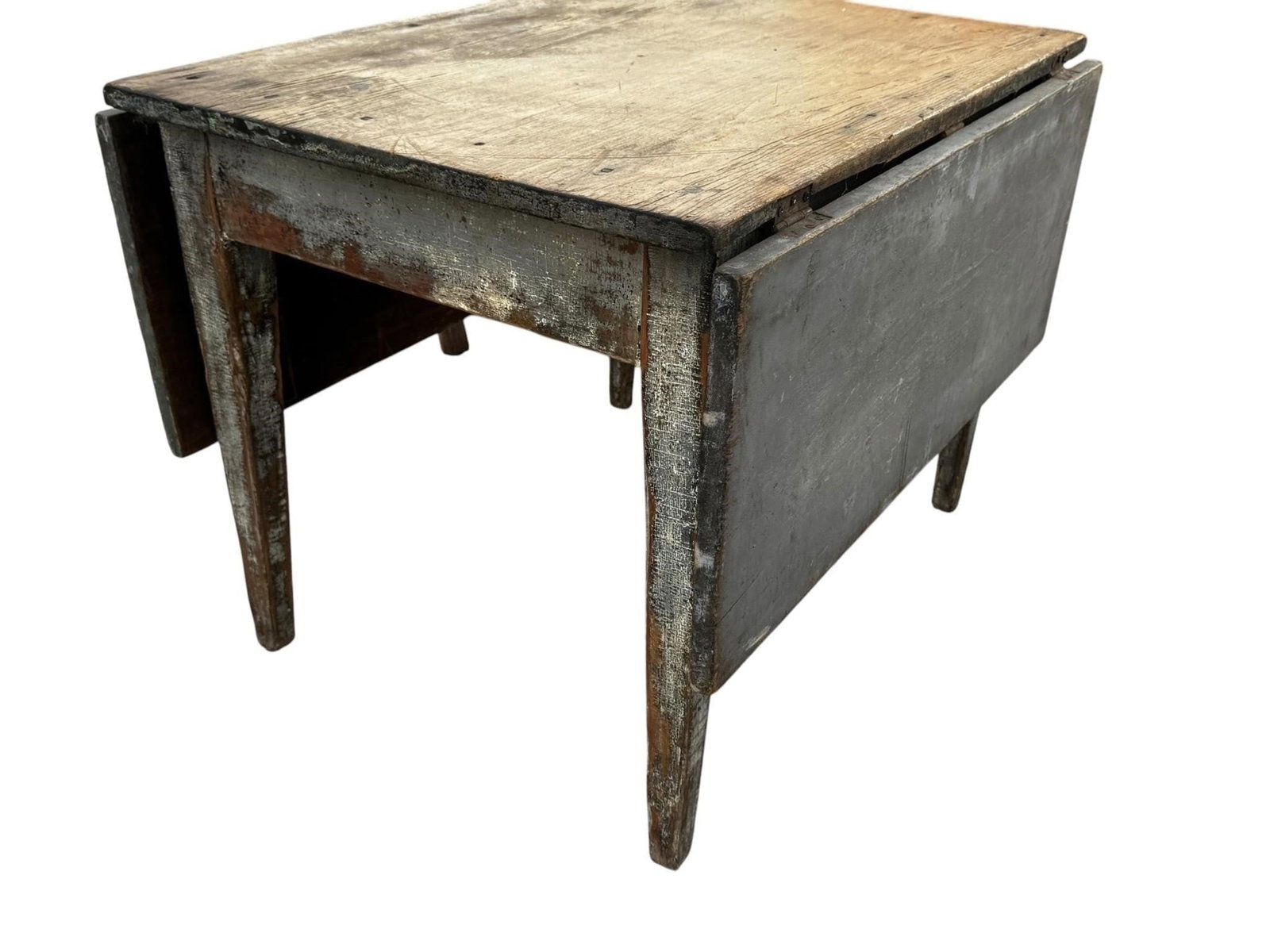 19th c. Swedish Painted Drop Leaf Dining Table - 4