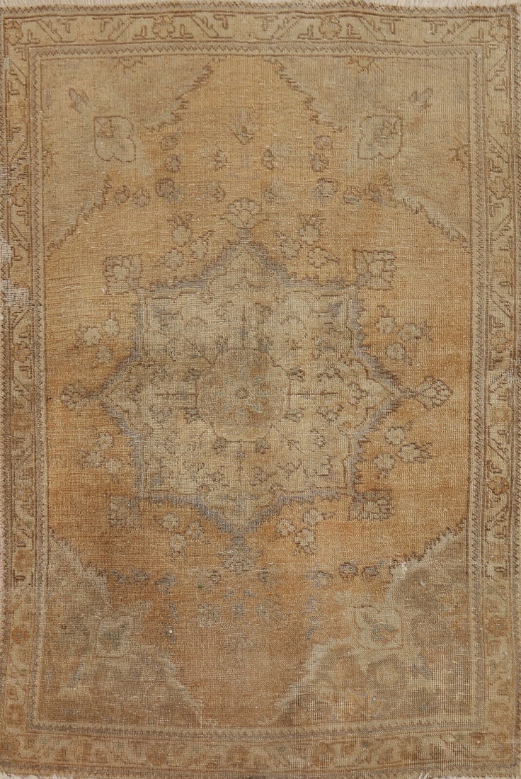 Vintage wool geometric tebriz hand knotted rug 5/3 feet (1 of 20)