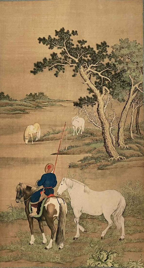 Chinese scroll painting Qing dynasty (1 of 8)