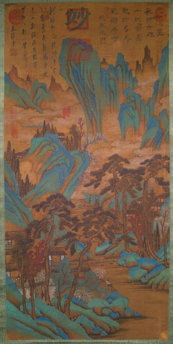 Chinese scroll painting Tang dynasty Wang Wei: World Wide [Shipping 100% Free] Size: Height 93 cm - Width 45 cm Materials: ink color and paper Time Period: Tang dynasty Manufactured by: Wang Wei Origin: China Note! This Free Shipping Only For Limi