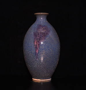 Chinese jun kiln porcelain vase Song dynasty: Size: Height 27 cm - Width 16 cm Materials: Porcelain Time Period: Song dynasty Manufactured Date: 10th-c Origin: China