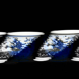 Chinese blue and white porcelain bowl pair Ming dynasty Xuande Mark & Period: Size: Width 5.7 cm - Height 7.5 cm Materials: Porcelain Time Period: Ming dynasty Manufactured Date: Xuande Mark & Period Origin: China