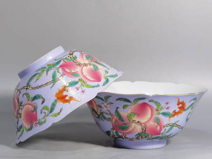 Chinese famille rose porcelain bowl pair Qing dynasty Qianlong Mark & Period: Size: Width 18 cm - Height 8 cm Materials: Porcelain Time Period: Qing dynasty Manufactured Date: Qianlong Mark & Period Origin: China The Qianlong Emperor, also known by his temple name Emperor Gaozo