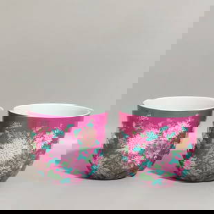 Chinese famille rose porcelain bowl pair Qing dynasty Qianlong Mark & Period: Size: Height 8.2 cm - Width 7.5 cm Materials: Porcelain Time Period: Qing dynasty Manufactured Date: Qianlong Mark & Period Origin: China The Qianlong Emperor, also known by his temple name Emperor Ga
