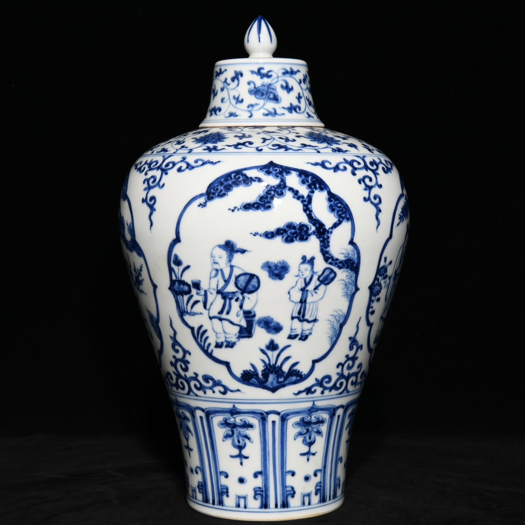 Chinese blue and white porcelain vase Ming dynasty Chenghua Mark & Period (1 of 8)