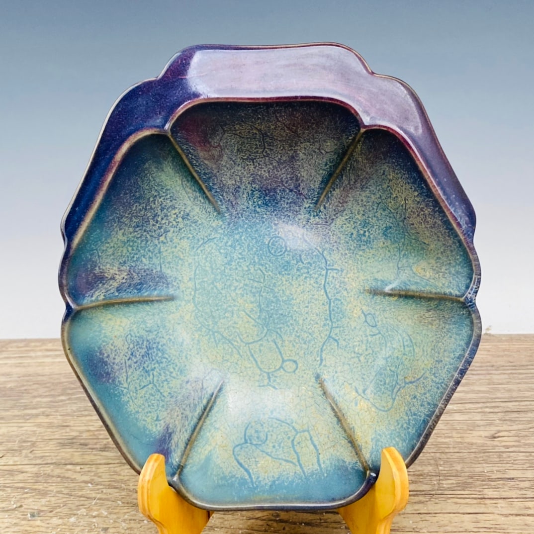 Chinese jun kiln porcelain washer Song dynasty: Size: Width 22 cm - Height 6 cm Materials: Porcelain Time Period: Song dynasty Manufactured Date: 10th-c Period Object: Chinese Antique ⛨ Purchase With Confidence ✔ Verified Auction